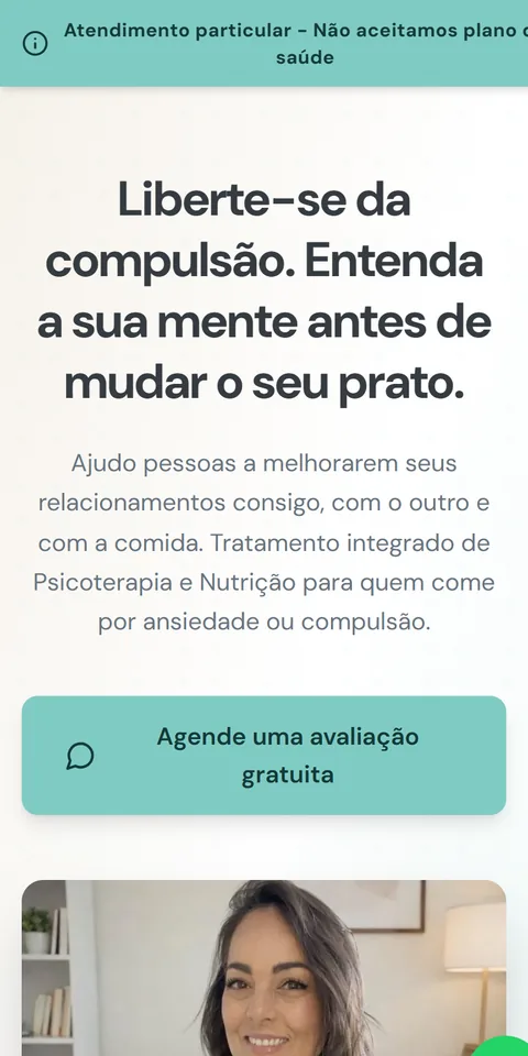 O mesmo site visto no celular